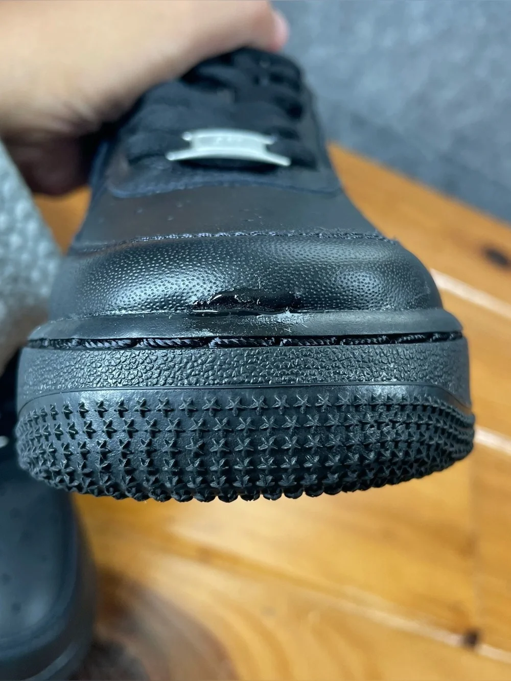 Nike Air Force 1 '07 Womens 8.5 Triple Black AF1 Low Sneakers DD8959-001 READ